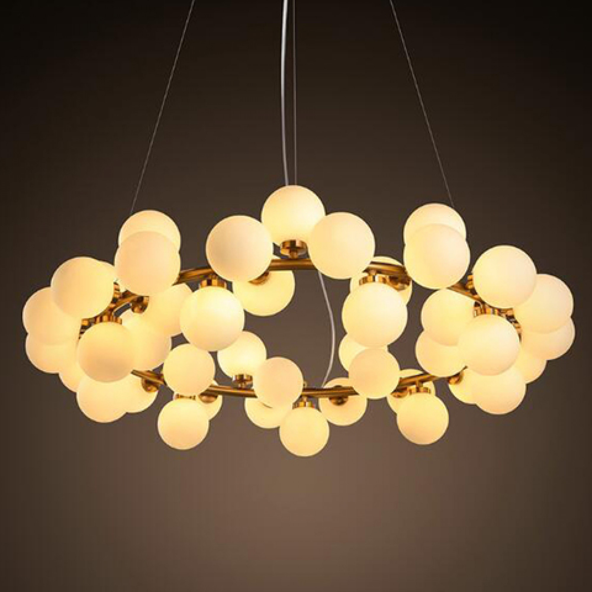 Люстра Milk Bubble Round Chandelier