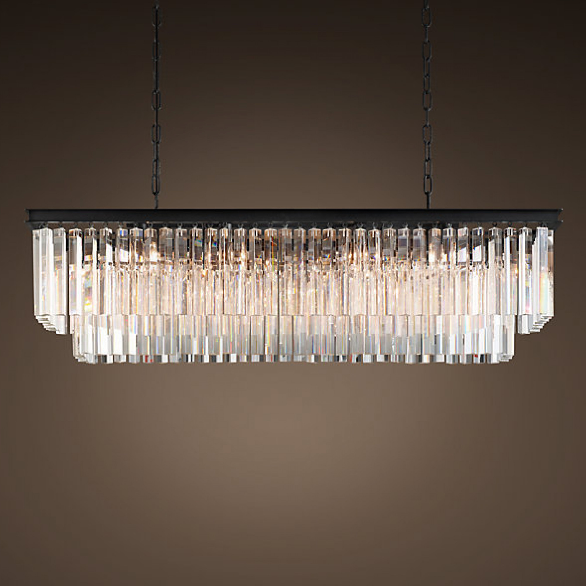 Люстра rh 1920s Odeon Clear Glass Fringe