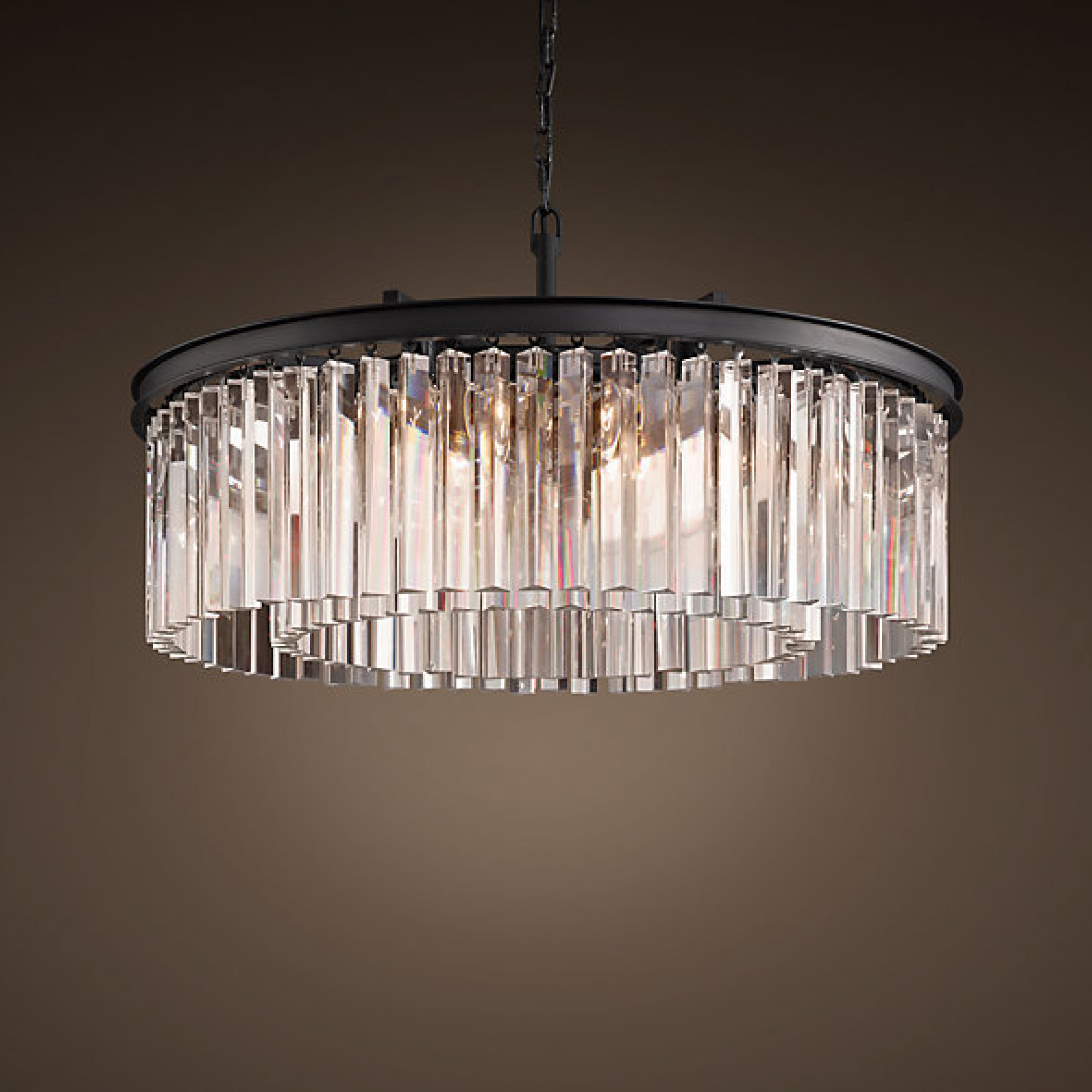 Люстра rh 1920s Odeon Clear Glass Fringe Chandelier 110