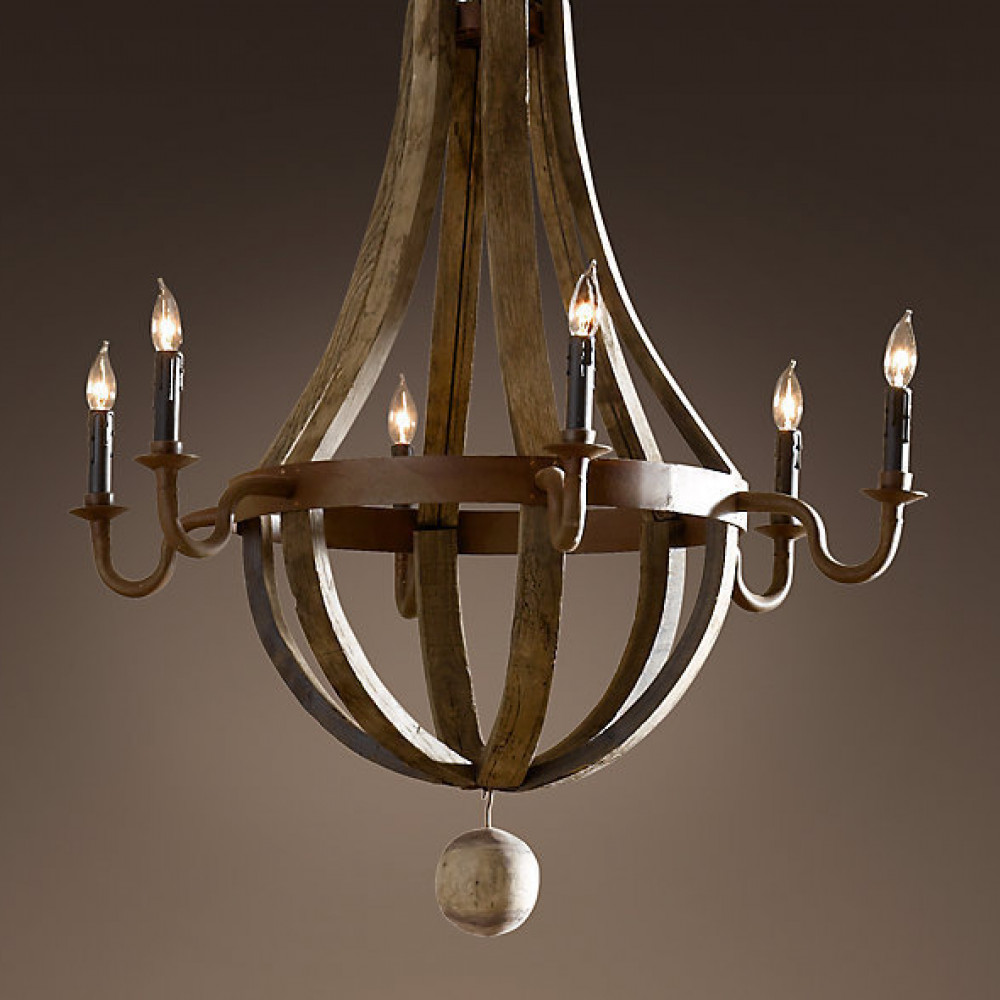 Люстра Loft Wine Barrel Hanging Chandelier 6 rh21655